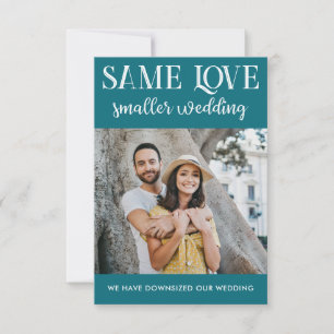 Mismo amor boda más pequeña reducida foto sencilla