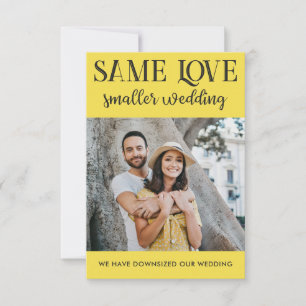 Mismo amor, boda más pequeña, reducida, foto simpl