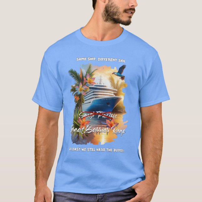 Mismo barco, camiseta de crucero de destino difere (Anverso)
