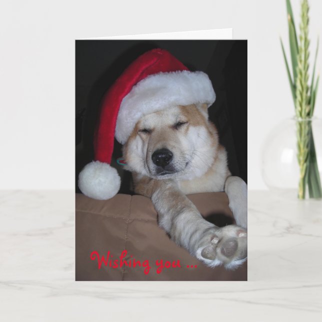 Mismo tarjeta de Navidad de Shiba-Inu (Anverso)