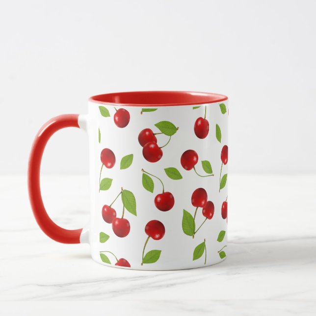 Mismo taza de la cereza - en blanco (Izquierda)