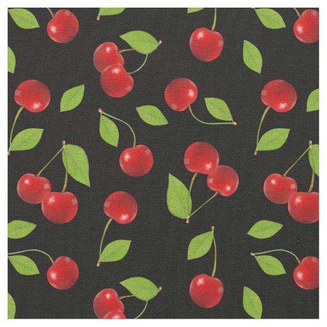 Mismo tela de la cereza - en negro (De cerca)