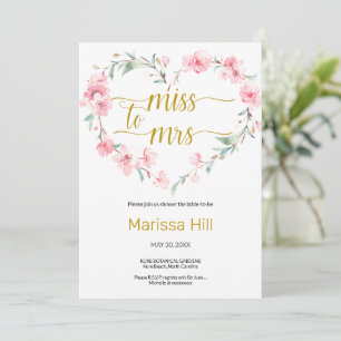 MISS A LA SRA. - Invitación a la ducha de novia Sa