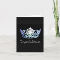 Miss América Bby Blue Crown Tarjeta de felicitació