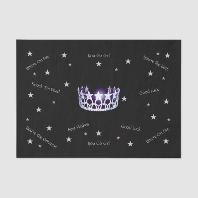 Miss América EE.UU. mejor deseo papel de tejidos (Anverso)