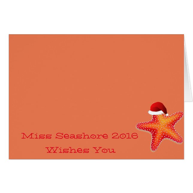 Miss América Navidades Card-Starfish Nombre person (Anverso (Horizontal))