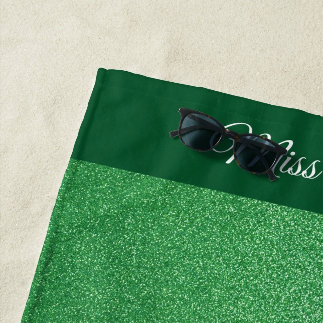 Miss América Purpurina Pageant Beach Toalla (In situ)