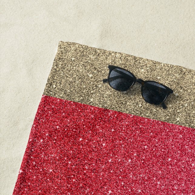 Miss EE.UU. estilo Purpurina toalla de playa en ro (In situ)