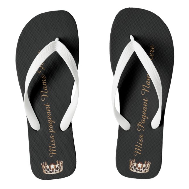 Miss EE.UU. Personalizado adulto corona sandalias  (Plantilla)
