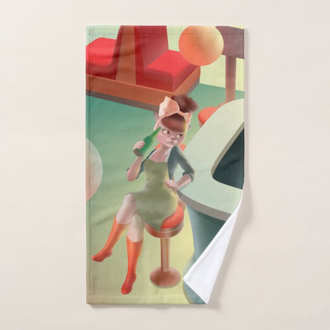 Miss Meow - Serie nocturna de bares (Toalla de mano)