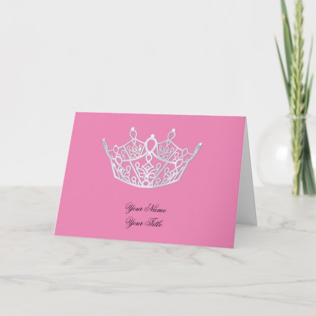 Miss Voluntario corona de agradecimiento tarjeta d (Anverso)