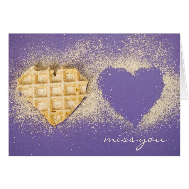 Miss You- corazón desgarrador en morado (Anverso (Horizontal))
