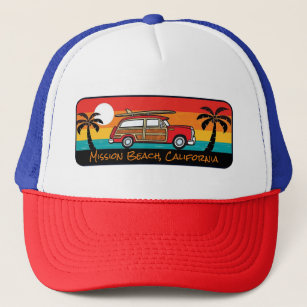 Mission Beach, gorro Woody Trucker de California
