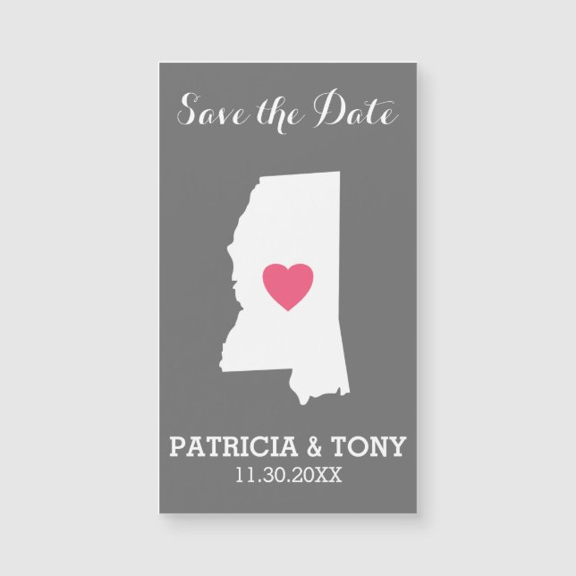 Mississippi Amor del Estado Hogar con el Corazón P (Anverso)