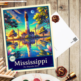 Mississippi | Postal con cubierta de estilo anime