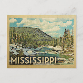 Mississippi Postal Vintage Snowowley Winter Nature