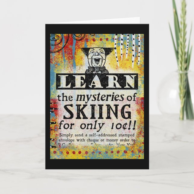 Misterios de la tarjeta de saludo para esquiar - G (Anverso)