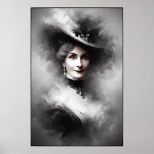 Misterioso retrato de mujer victoriana Arte