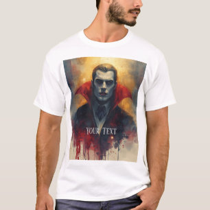 Misterioso retrato de vampiros camiseta masculina.