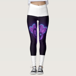 Mistic Snake Neon Hearts Leggings 🐍 💖