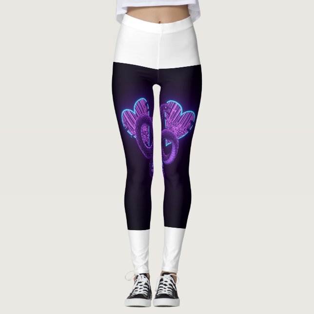 Mistic Snake Neon Hearts Leggings 🐍 💖 (Anverso)