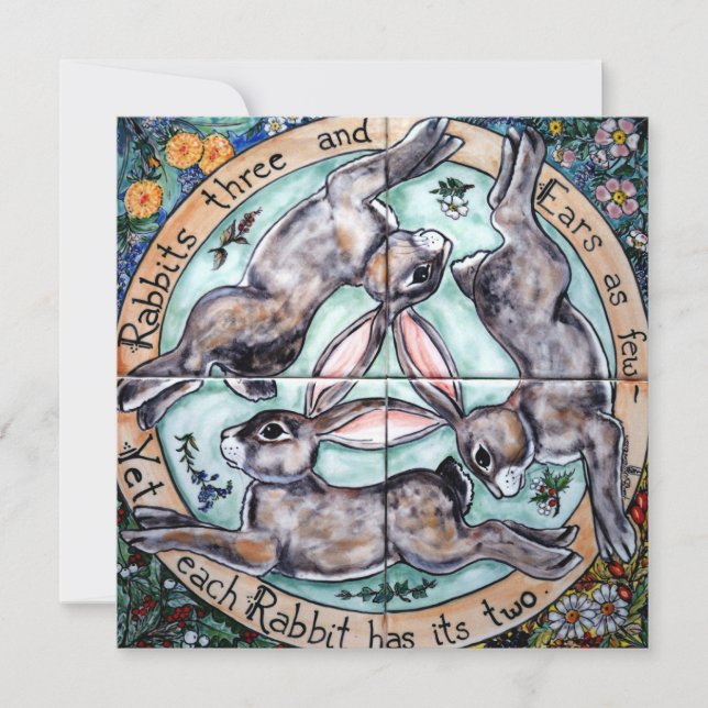 Místico De Tres Conejos Con Orejas 4 Estaciones En (Anverso)