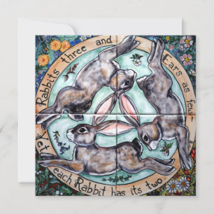Místico De Tres Conejos Con Orejas 4 Estaciones En