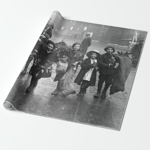 MISTLETO DE Papel de envolvimiento de Navidad vint