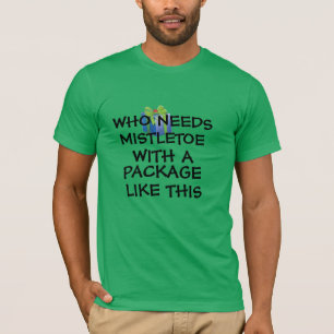 mistletocon la camiseta de los navidades del paque