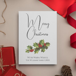 Mistletoe estilo vintage Mínimo Feliz Navidad