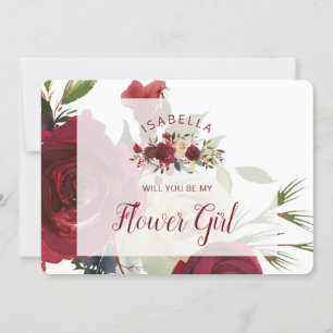 Mistletoe Manor Be My Flower Girl Propuesta Card