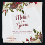 Mistletoe Manor Madre del pañuelo Groom<br><div class="desc">Rosas Mistletoe Manor Watercolor Lush Diseñan con Florales Pintadas a Mano, Hojas de Berry Holly, Foliage de Pine Sprig y Brocas de Pintura de Color de Agua. Marsala colorida, rojo Merlot de vino, borgoña, crema de marfil y verde. Con Tipografía De Moda Rápida Típografía De Cepillo Fonts y Elegante Borde...</div>