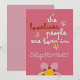 MISTY CHARM - Tarjeta de invitación floral de cump