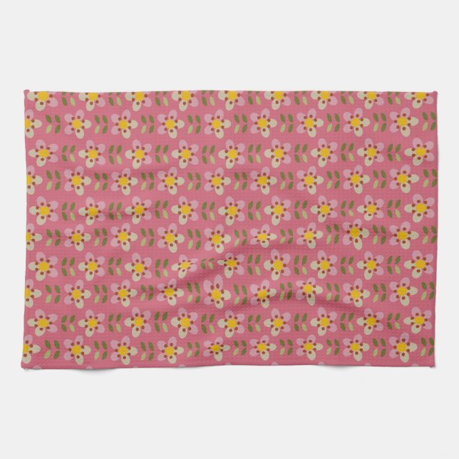 Misty Charm - Toalla De Té Floral Rosa Dreamy De S (Horizontal)