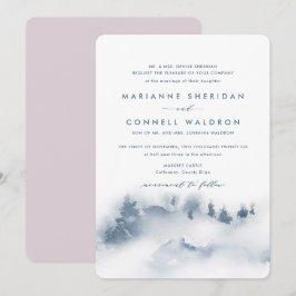 Misty Mountains I Invitación formal a la boda