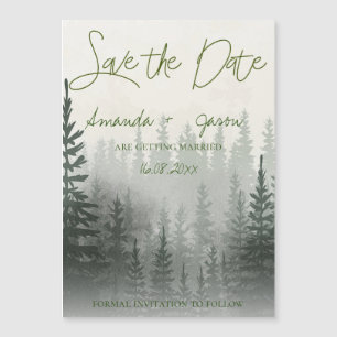 Misty Romantic Forest Trees Wedding Salva La Fecha