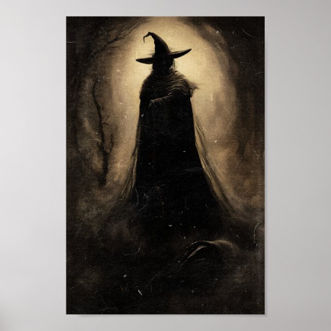 Misty Witch Haunting - Arte mural gótico de Hallow (Frente)