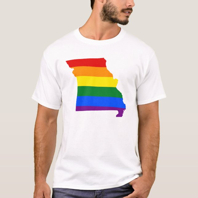 Misuri LGBT, mapa de camisetas de la bandera de lo (Anverso)