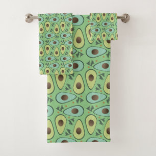Mitad de aguacate divertido patrón de vegetación