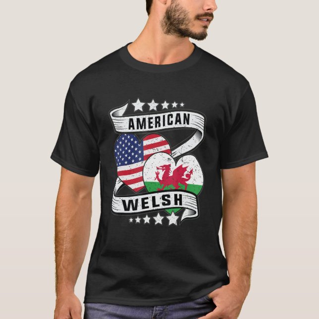 Mitad galesa medio camisa estadounidense Gales Gal (Anverso)