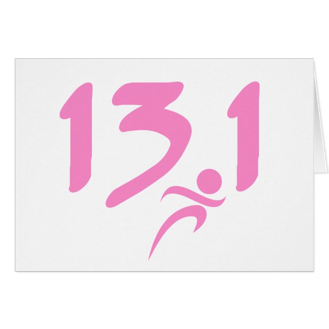 Mitad-maratón 13,1 del rosa (Anverso (Horizontal))