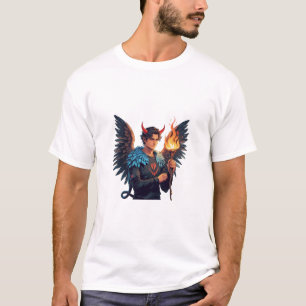 Mítico Demonio de Fuego con camiseta de las alas -