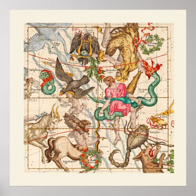 Mitología Astronomía Medieval Arte de época (Frente)