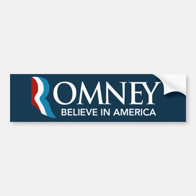 Mitt Romney cree en azul de la pegatina para el (Frente)