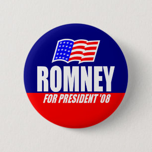 Mitt Romney para el presidente 08 botón