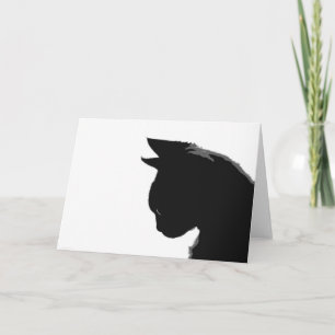 Mitzi Kitty: Tarjetas de notas para gato en blanco