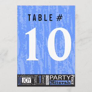 MITZVAH WORDS Bar Bat Invitación Tarjeta de tabla