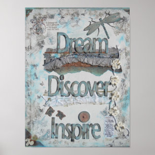 Mixed Media Art Dream Descubre Cita Arte Imprimir