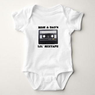 MixTape Baby Jersey de mamá y papá, blanco