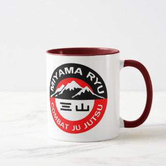 Miyama taza negra y roja de Ryu del logotipo